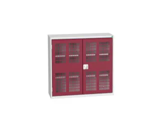 wandkast 1000x1050x350mm 2xStalen bodem sokkel Ral 7035 front Ral 3004 - 1