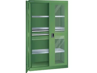 zwaarlastkast met openslaande deuren,HxBxD 1950x1100x641mm,lak RAL6011 - 3