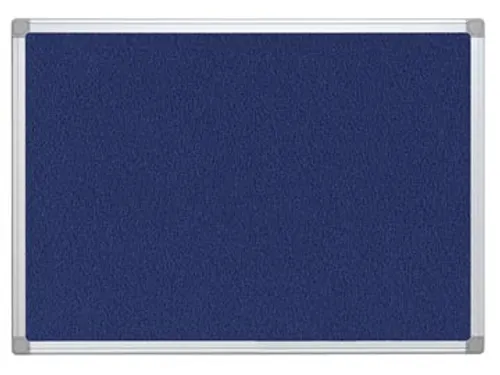 Textielbord Met Aluminium Frame 90x60Cm Blauw Vilt
