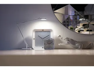 Wandklok NeXtime Square Wall 40x40x4cm wit cijfers - 9