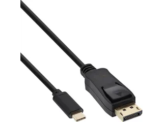 Kabel inLine USB-C Displayport 3.1 4K M/M 2 meter zwart - 1
