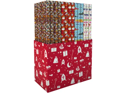 Geschenkpapier Sint 250x46.5cm SW 33x465x33mm