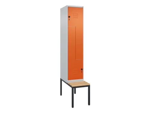 Z-garderobekast,HxBxD 2120x400x815mm,2vak,vak B 400mm,draaigrendel