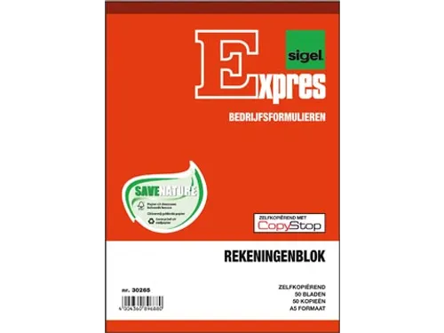 Expres rekeningblokken A5 Nederlands dupli 50 x 2 vel