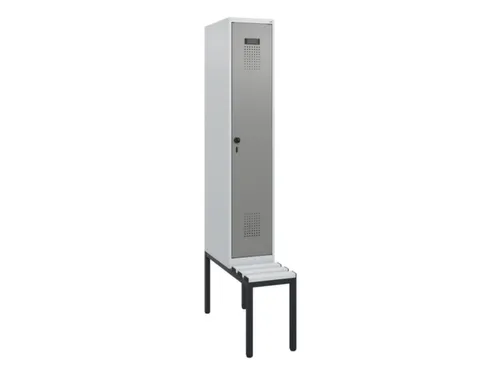locker met bank,HxBxD 1950x300x815mm,1vak,vak B 300mm,draaigrendel