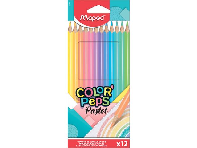 kleurpotlood Color'Peps Pastel 12 potloden | KleurpotlodenWinkel.nl