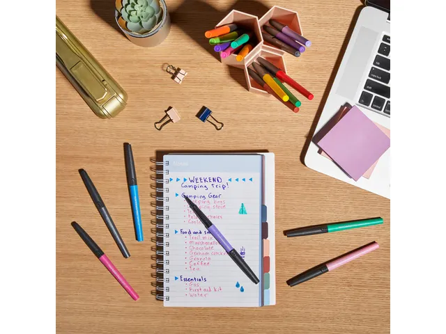 Fineliner Paper Mate Flair Metallic medium blister à 6 stuks