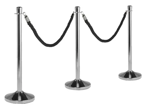 Afzetkoord Securit 150cm zwart met chromen knop
