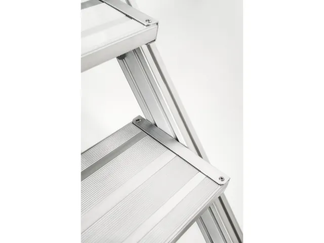 overgang,bordes H 1,29m,2x6treden,trede B 600mm,45° helling,aluminium