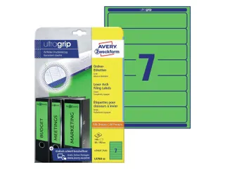 Rugetiket Avery Zweckform smal 38x192mm zelfklevend groen L4764-20 - 2