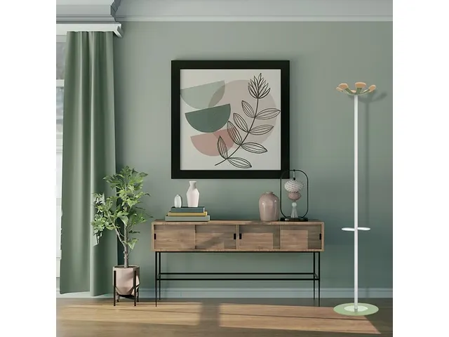 Unilux kapstok Aurora Staand Wit/Groen Beukenhout 6 haken