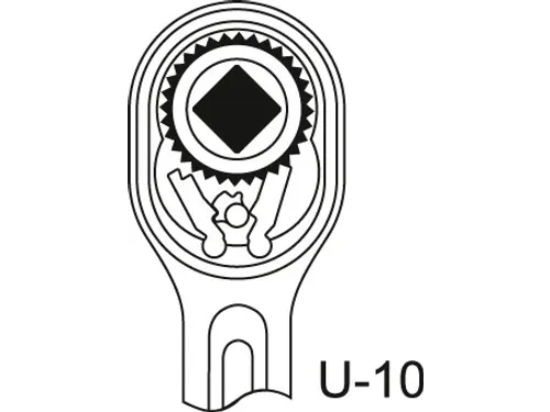 GEDORE 1993 U-10 T Omkeerbare ratel 1/2 inch 270mm