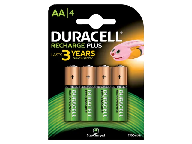 Batterij oplaadbaar Duracell 4xAA 1300mAh Plus