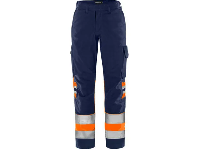 Fristads 2652 broek voor P/COT, fluo oranje/marineblauw, maat 42, per