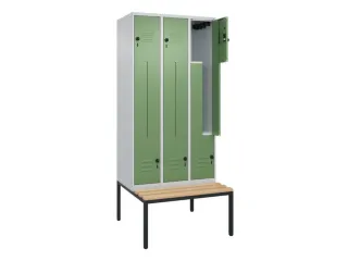 Z-garderobekast,HxBxD 2120x900x815mm,6vak,vak B 300mm,draaigrendel - 2