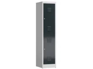 Dubbeldekse garderobekast 1800x415x500mm 2vak B400mm RAL7035 RAL7016 - 1