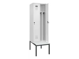 locker met bank,voor scheiding van kleding,HxBxD 2120x600x815mm,2vak