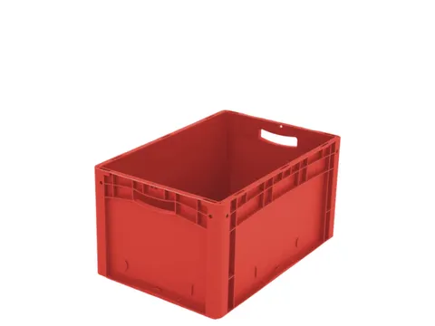 Euronorm Stapelkrat Pp 320x600x400mm Wand/bodem Gesloten Rood 65l