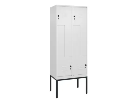 Z-garderobekast,HxBxD 2120x800x500mm,vak B 200/400mm,draaigrendel