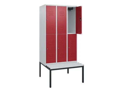 Dubbeldekse dekenkist,HxBxD 1950x900x815mm,3x2vak.,vak B 300mm