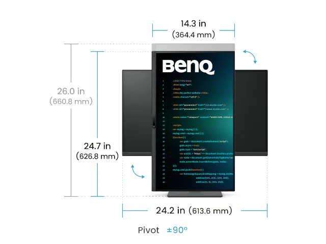 BenQ RD270Q 27 inch WQHD programmeermonitor 144 Hz met USB-C