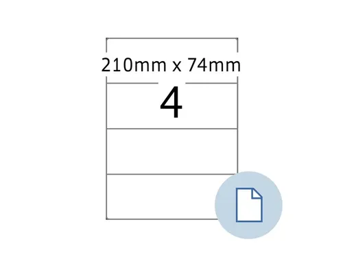 Etiket HERMA 8405 A4 EXPRESS 500 210x74 mm wit 2000stuks