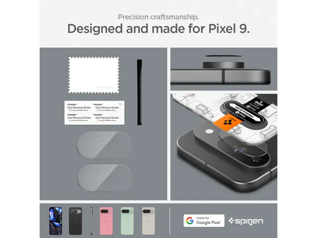 Spigen AGL08443 Camerabeschermer Google Pixel 9 Glas.tR EZ Fit Optik