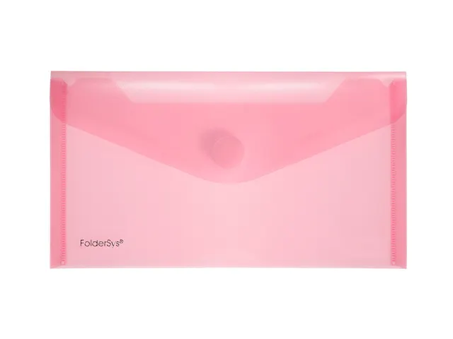Enveloptas Foldersys 120x220mmPP transp rood