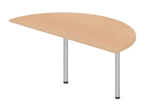 aanbouwtafel,i.h.v.,HxBxD 720-840x1600x800mm,halfrond,NE-esdoorn