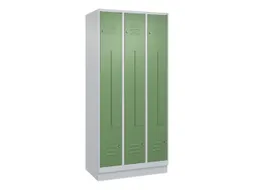 Z-garderobekast,HxBxD 1950x900x500mm,vak B 150/300mm,cil.-slot,sokkel