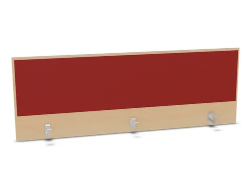 opzetpaneel,v. bureau,aanbouw achter,B 1600mm,NE-esdoorn,BN4011-rood
