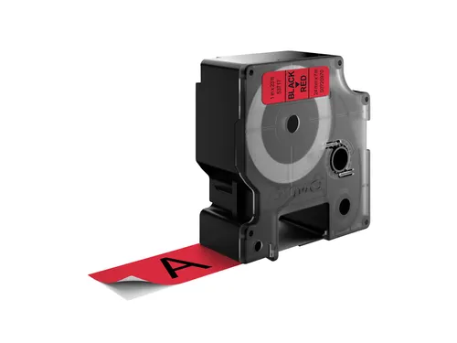 Labeltape Dymo 18053 LabelManager D1 polyester 24mm zwart op rood