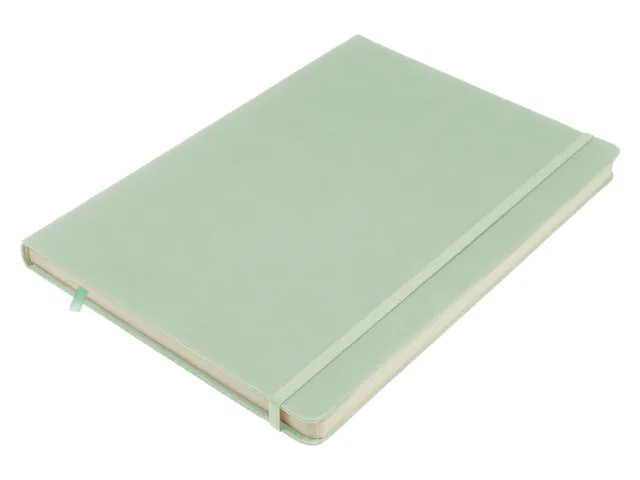 Schetsboek Kangaro A4 mint PU HC 80 blad 140gr roomwit met elastiek en