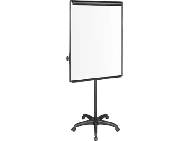 Flipchart Magnetisch Met 5 Wielen 100x70cm Zwart