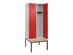 locker met bank,HxBxD 2120x800x815mm,2vak,vak B 400mm,cilinderslot