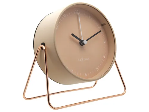 Wekker Nextime Berlin Table 14x13 cm roze metaal