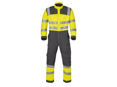 Havep 20437 coverall, houtskool/fluo geel, maat 46, per stuk