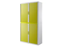 Roldeurkast HxBxD 2040x1100x415mm 4 Oh Romp Wit Front Groen