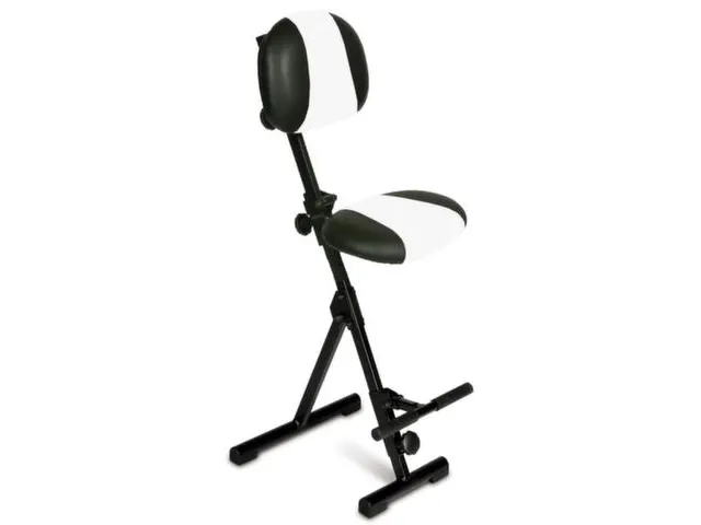 Stahulp Zwart-wit 540-900x370x210mm Kunstleer Zitting/Rugleuning