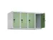 opzetkast,v. locker,4vak.,vak B 250mm,HxBxD 500x1000x500mm,vleugeldeur