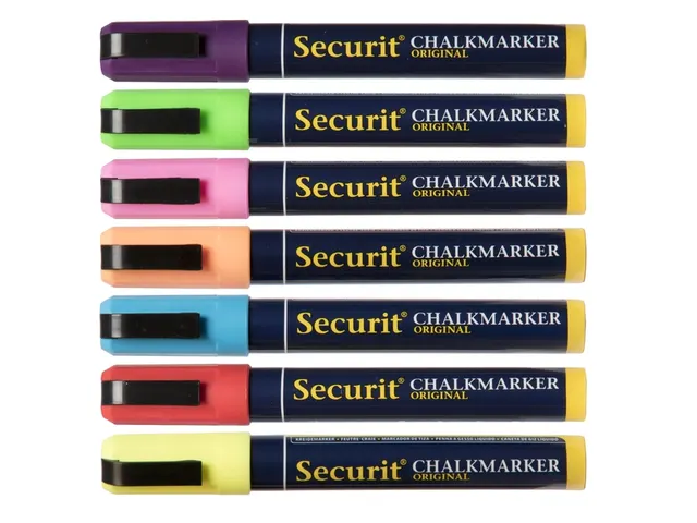 Krijtstift Securit Sma-510 Schuin Assorti 2-6mm Blister à 8st