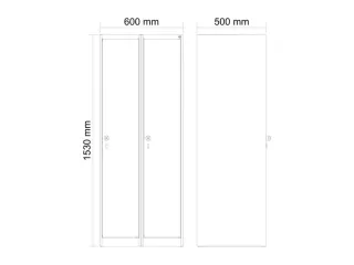 schoollocker,HxBxD 1530x600x500mm,2vak,vak B 300mm,cil.-slot - 3