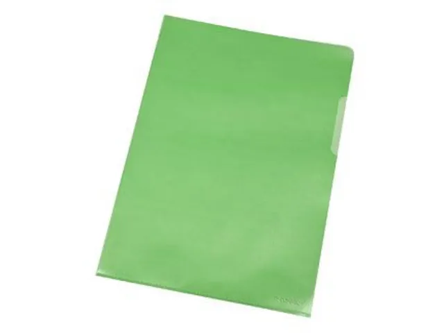 L-map A4 Groen PP Gekorreld 0.12mm Pak 10 stuks