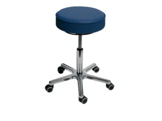 Draaikruk Gasveer Alu Voetkruis 530-690mm Kunstleer Skyblauw Wielen - 1