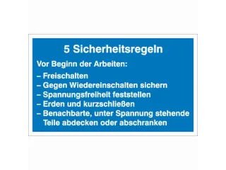 Aanwijzingsbord,5Veiligheidsmaatregelen,Aluminium Gemerkt,Gemoffeld - 1