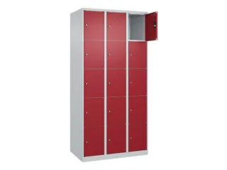 lockerkast,HxBxD 1850x900x500mm,3x5vakken,vak B 300mm,cil.-slot - 1
