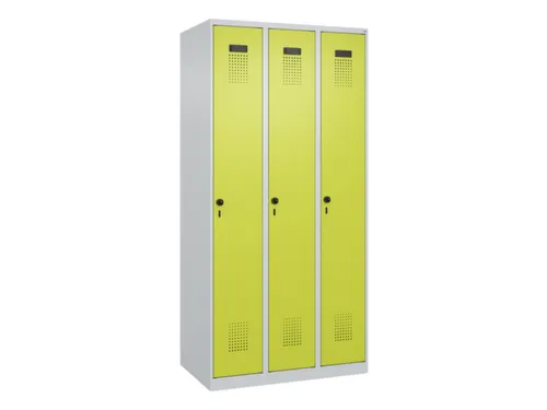 locker,HxBxD 1850x900x500mm,3vak,vak B 300mm,draaigrendel