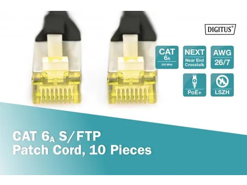 CAT 6A S/FTP PATCH CORD 10P AWG 26/7 2m
