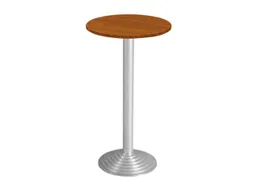 Statafel Gietijzeren Poot 110cm Blad Ø60cm Aluminiumkleurig
