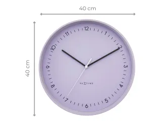 Wandklok NeXtime Berlin L 40cm lavendel aluminium - 8